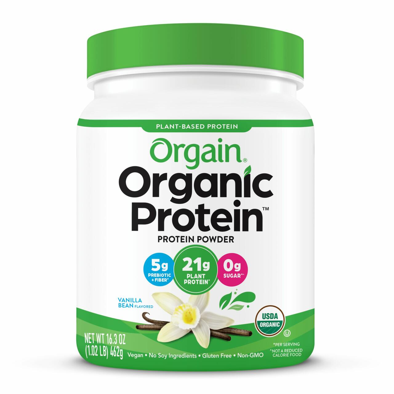 Orgain Organic Plant Based Protein Powder, Sweet Vanilla Bean (1X1.02 Lb  )