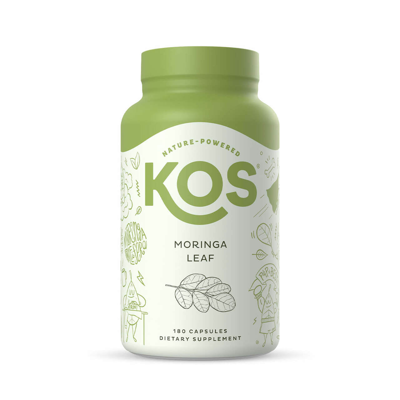 KOS MORINGA LEAF 1000MG ( 1 X 180 CAP  )