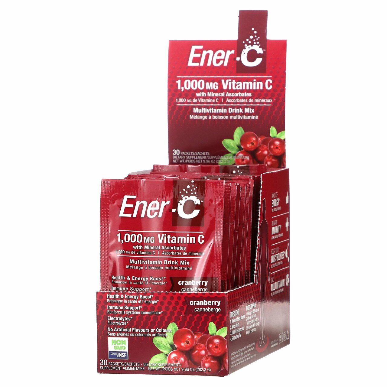 Ener-C Vitamin Drink Mix Cranberry 1000MG (1x30 Ct)